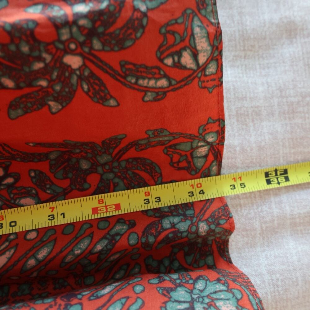 ULLA JOHNSON Ria Gathered Printed Cotton Poplin Mini Dress In Clementine Size 00 - Picture 15 of 15